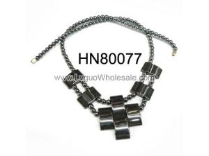 2014 New Vintage Necklace , 18inch Black Hematite Drop Shape Beads Necklace